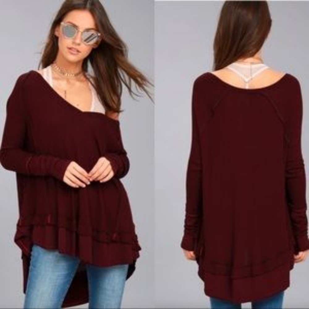 Free People Laguna V-Neck Long Sleeve Tunic